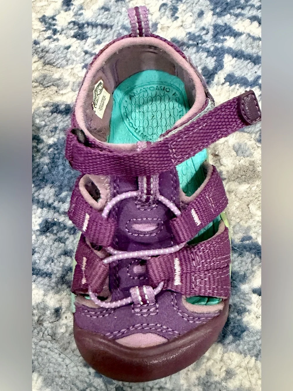 Keen Purple Kids Sandals with Aqua Accents